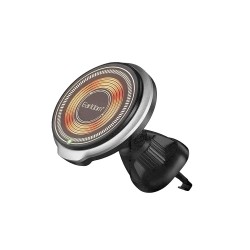 EARLDOM Стойка за кола ET-WC43 с 15W безжично магнитно зареждане за въздушна решетка – черна