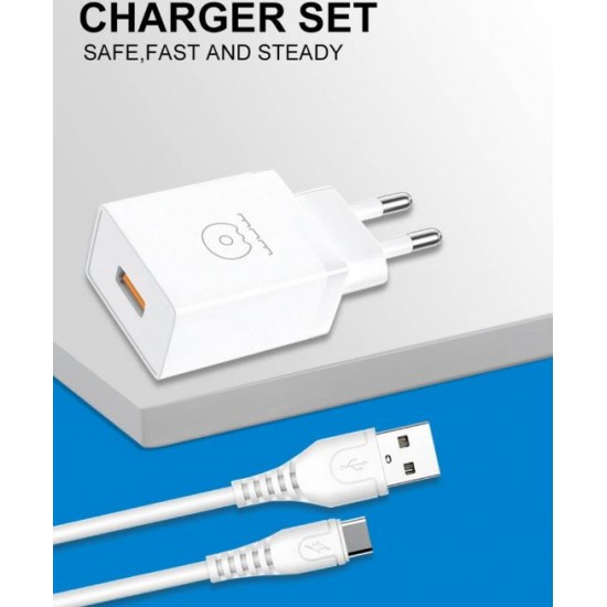 WUW T66 3.5A Зарядно с кабел USB към Type-C 