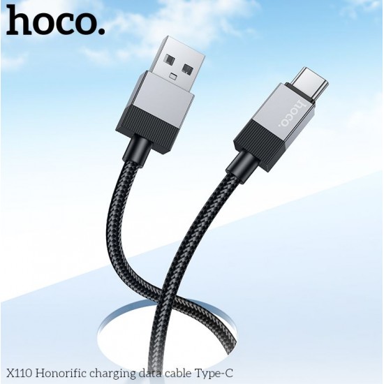 HOCO Кабел 3.0A 'X110' USB към Type-C (1M) - Черен
