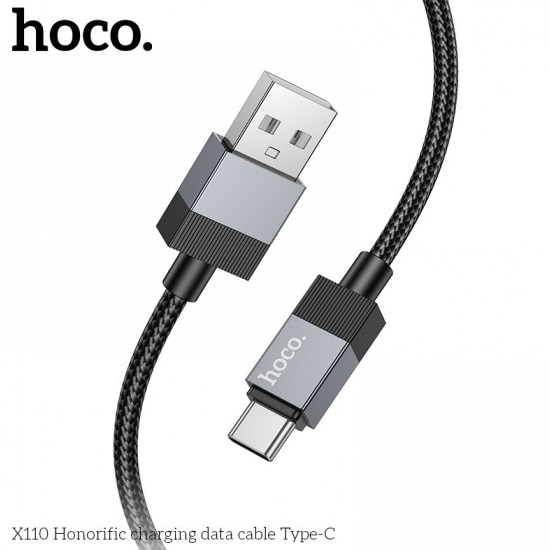 HOCO Кабел 3.0A 'X110' USB към Type-C (1M) - Черен