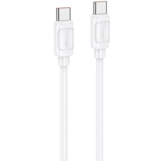 HOCO кабел X115 Type-C към Type-C 240W (1M) - Бял