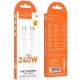 HOCO кабел X115 Type-C към Type-C 240W (1M) - Бял