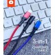 WUW 3в1 Кабел за бързо зареждане и данни WUW-X117
