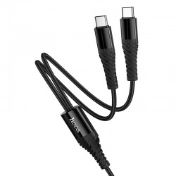 HOCO X123 Victory 2 в 1 кабел USB-C към 2x USB-C, 3A, 1 м – Черен