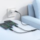 HOCO X123 Victory 2 в 1 кабел USB-C към 2x USB-C, 3A, 1 м – Черен