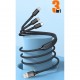 WUW X208 Кабел 3 в 1 – USB към Type-C / Lightning / Micro USB, 2.4A, 1.2м