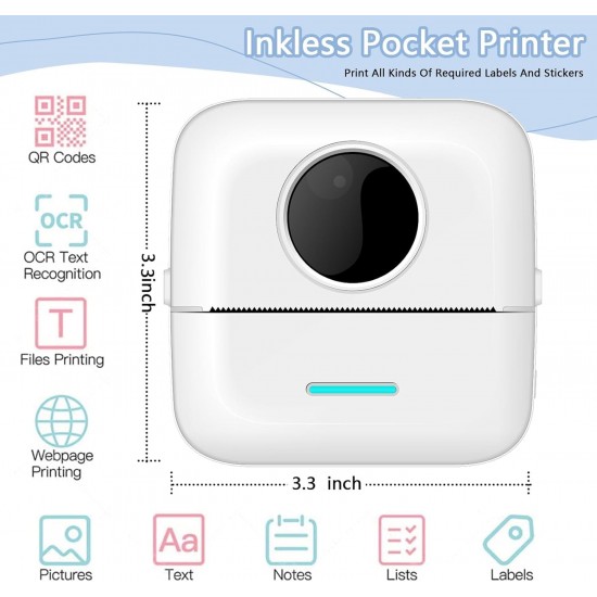 Термо принтер X5 Pocket Label Maker Безжичен принтер за бележки (Моби приложение)