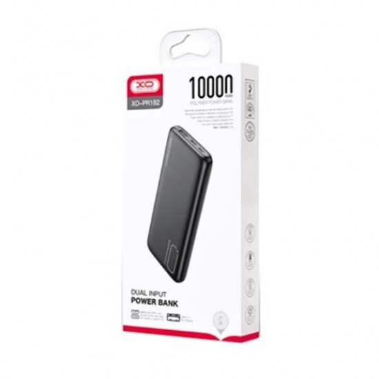 XO PR182 Преносимо зарядно 10,000MaH 1xUSB-C/1xUSB - Черен