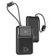 WUW Y158 Power Bank 10,000mAh 22.5W с вградени Type-C и Lightning кабели