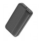 WUW-Y93 Тънко Пр.зарядно 2.1A MICRO+USB-C+2изх.USB 10,000MAH - Черен