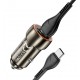HOCO 12V Z46A с 2 изхода PD20W+QC3.0 и кабел USB към Type-C (сив металик)