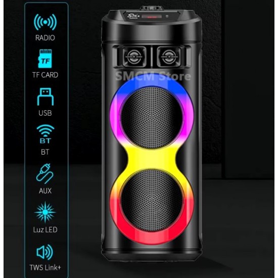 ZQS6220 Портативна Двойна Караоке 2x6.5'' 10Wx2 Sing-e тонколона+жичен микрофон 300mAh