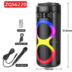 ZQS6220 Портативна Двойна Караоке 2x6.5'' 10Wx2 Sing-e тонколона+жичен микрофон 300mAh