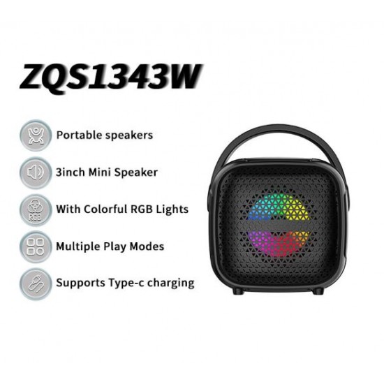 ZQS1343W Портативна Двойна Караоке 3'' 8W Sing-e тонколона+безжичен микрофон 800mAh