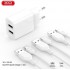 XO Зарядно устройство XO Wall charger L109 2x USB-A, cable USB Type-C, 2.4A (white