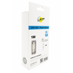 PD 20W 2в1 L✮Star USB-C адаптер с кабел за USB-C към USB-C