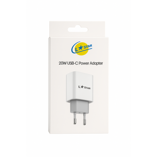 PD 20W 2в1 L✮Star USB-C адаптер с кабел за USB-C към USB-C