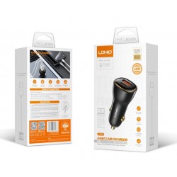 LDNIO 12V C103 60W 2изх. 1xPD30W1xUSB-A30W с кабел USB-C към Lightning