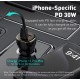 LDNIO 12V C103 60W 2изх. 1xPD30W1xUSB-A30W с кабел USB към USB-C